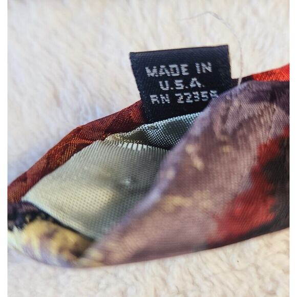 VTG 80s Spencer & Noble 100% Silk Tie Abstract Print Necktie Made In USA - Picture 2 of 10
